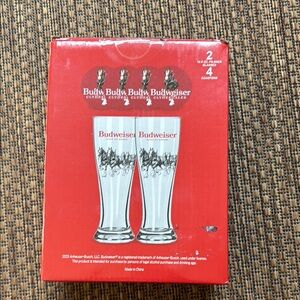 Budweiser Beer Glass Set with Coasters